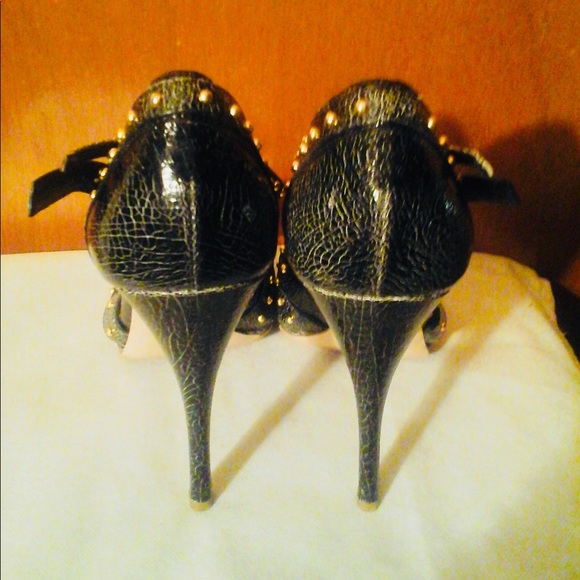 Miu Miu Stud- Embellished Crossover Sandal - Picture 3 of 5